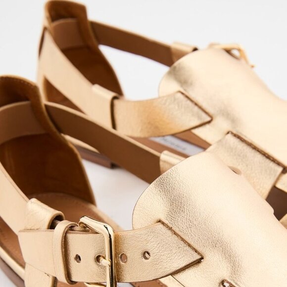 Earnest Fisherman Sandal in Gold Calf - Picture 5 of 6